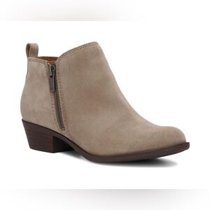 NEW Lucky Brand Basel Tan Ankle Boots in Wrought Iron 8W